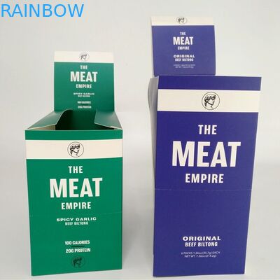 Η συνήθεια τύπωσε το μικρό κιβώτιο εγγράφου της Kraft κιβωτίων εγγράφου χαρτονιού βόειου κρέατος Jerky για το κιβώτιο επίδειξης ενεργειακών φραγμών πρόχειρων φαγητών