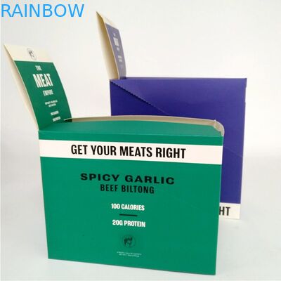 Τυπωμένα συνήθεια Biltong βόειου κρέατος κιβώτια επίδειξης ζαρωμένου χαρτονιού σοκολάτας κέικ κιβωτίων εγγράφου συλλογής