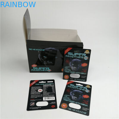 Νεώτερη συσκευασία καρτών φουσκαλών χαπιών φύλων ρινοκέρων σχεδίου 600k 700k για την αρσενική κάψα αυξήσεων