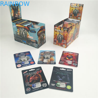 Ρινόκερος 7 τρισδιάστατη κάρτα CMYK καψών φουσκαλών 50000 200mic τρισδιάστατη