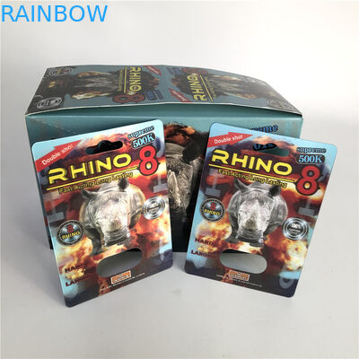 τρισδιάστατος ακραίος ρινόκερος 8 12mm ΚΑΠ SGS καρτών ενθέτων φουσκαλών 500K