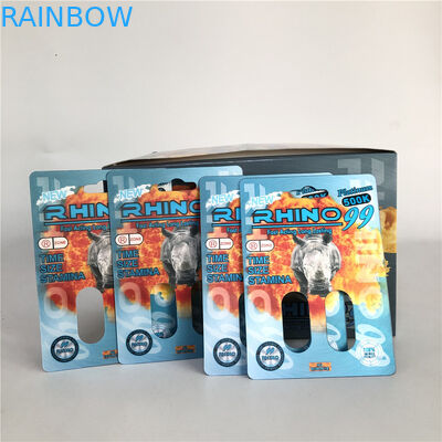 Ρινόκερος 99 500k διπλές κάρτες ρινοκέρων τρυπών τρισδιάστατες για το αρσενικό χάπι αυξήσεων