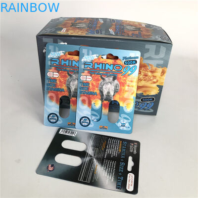 Ρινόκερος 99 500k διπλές κάρτες ρινοκέρων τρυπών τρισδιάστατες για το αρσενικό χάπι αυξήσεων