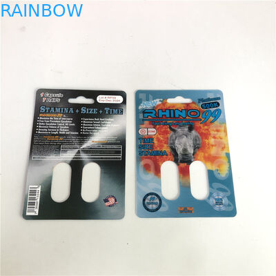 Ρινόκερος 99 500k διπλές κάρτες ρινοκέρων τρυπών τρισδιάστατες για το αρσενικό χάπι αυξήσεων