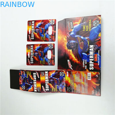 350g χαρτονένια συσκευασία καρτών φουσκαλών εκτύπωσης Gravnre για το χάπι φύλων