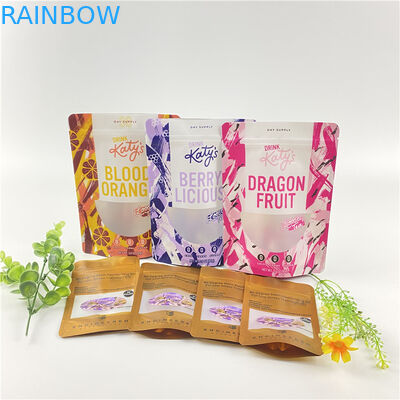 Ανακυκλώστε τον πλαστικό καφέ σώματος τρίβει τη συσκευάζοντας στάση αργιλίου Doypack εκτύπωσης τσαντών φύλλων αλουμινίου Mylar επάνω στις τσάντες σακουλών φερμουάρ