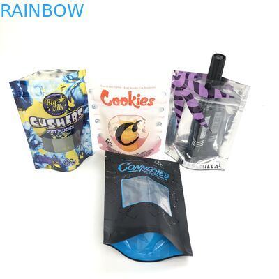 Το λογότυπο συνήθειας για το σπόρο αλευριού σίτου με τη στάση Plastique σάκων Bolsa φερμουάρ επάνω στη σακούλα τοποθετεί το καλλυντικό παράθυρο σε σάκκο