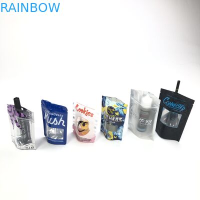 Το λογότυπο συνήθειας για το σπόρο αλευριού σίτου με τη στάση Plastique σάκων Bolsa φερμουάρ επάνω στη σακούλα τοποθετεί το καλλυντικό παράθυρο σε σάκκο