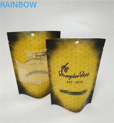 Η συνήθεια τύπωσε μεταλλινών τις μαύρες τσάντες tooba ζιζανίων κλειδαριών φερμουάρ μυρωδιάς τοποθετημένες σε στρώματα απόδειξη mylar doypack