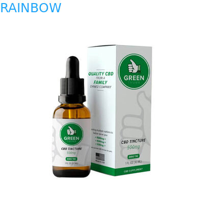 Ζωηρόχρωμο Dropper εκτύπωσης CMYK 120mic κιβώτιο CBD εγγράφου μπουκαλιών