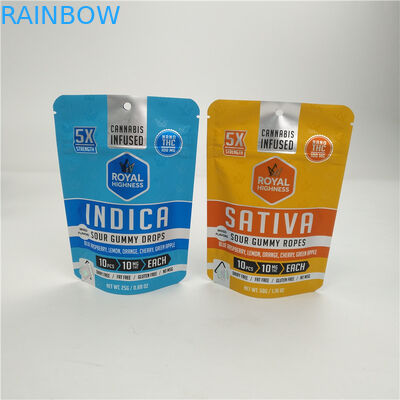 Χαμηλή τσάντα 100micron Mylar φύλλων αλουμινίου Moq 3.5g 7g VMPET Alunminum