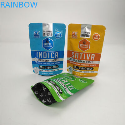 Χαμηλή τσάντα 100micron Mylar φύλλων αλουμινίου Moq 3.5g 7g VMPET Alunminum