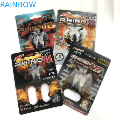 τρισδιάστατη κάρτα φουσκαλών φιαλών δύο λίτρων 24K 89x127mm για τα σεξουαλικά χάπια αυξήσεων