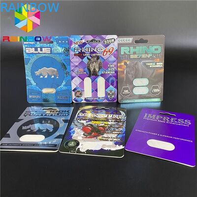 Μπλε τρισδιάστατες κάρτες ρινοκέρων 6K Plantinum 100K 350g Whiteboard