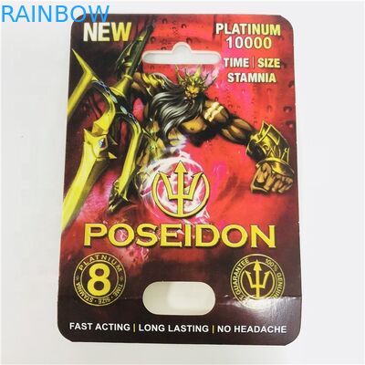 Μαύρες άσπρες κάρτες εγγράφου χαπιών φύλων πάνθηρων CMYK 8*12cm για το χάπι