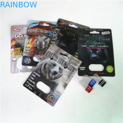 Ρινόκερος 99 χάπια αυξήσεων 500K που συσκευάζουν την εκτύπωση μεταξιού καρτών