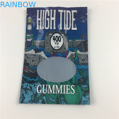 Δευτερεύουσα Ziplock σφραγίδων τρία ζιζανίων απόδειξη μυρωδιάς σακουλών Mylar τυπωμένη συνήθεια εδώδιμη