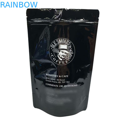 Ziplock πλαστική σακούλα φασολιών καφέ εγκοπών δακρυ'ων που συσκευάζει 100g 200g 250g 500g