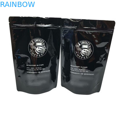 Ziplock πλαστική σακούλα φασολιών καφέ εγκοπών δακρυ'ων που συσκευάζει 100g 200g 250g 500g