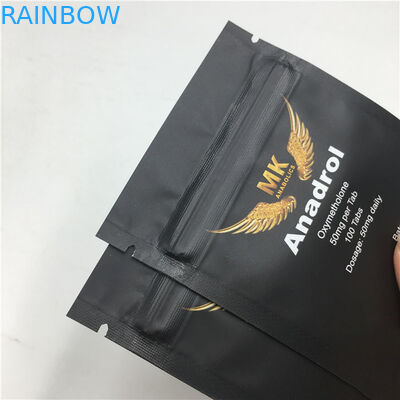 Πλαστικές σακούλες πρόχειρων φαγητών μεταλλινών φερμουάρ που συσκευάζουν την τυπωμένη πλευρά τρία που σφραγίζεται