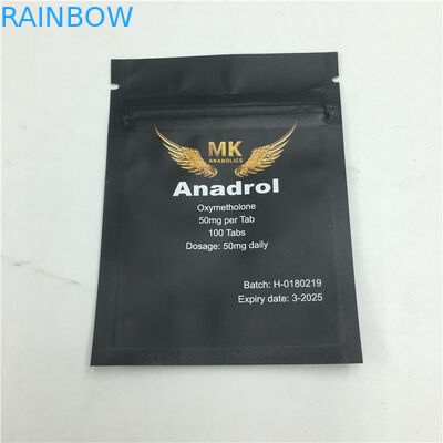 Πλαστικές σακούλες πρόχειρων φαγητών μεταλλινών φερμουάρ που συσκευάζουν την τυπωμένη πλευρά τρία που σφραγίζεται