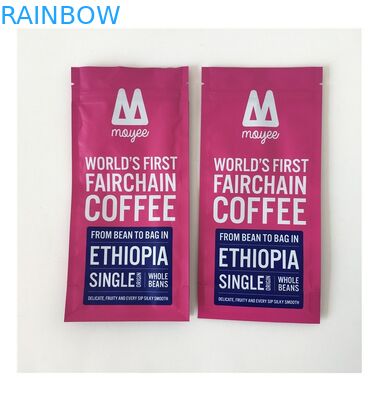 Η απόδειξη μυρωδιάς συσκευασίας φασολιών καφέ φερμουάρ με συγκολλά δευτερεύον Gusset με θερμότητα