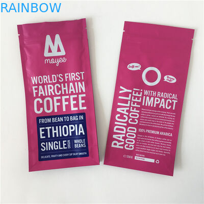 Η απόδειξη μυρωδιάς συσκευασίας φασολιών καφέ φερμουάρ με συγκολλά δευτερεύον Gusset με θερμότητα