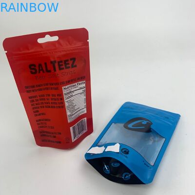 Μικρή στάση φερμουάρ μπισκότων εδώδιμη Gummy επάνω στις σακούλες με το παράθυρο