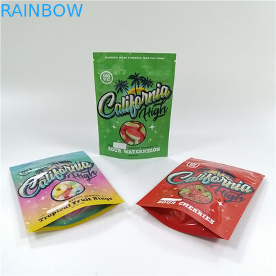 Ziplock 1g 3.5g 7g Gummies Mylar πλαστικές Resealable σακούλες ασφαλείς για τα παιδιά