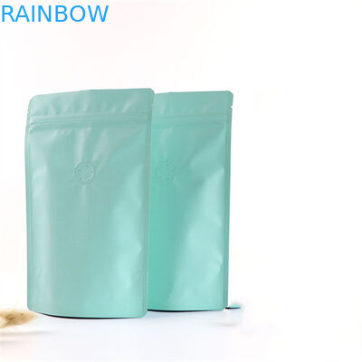 Gravure η μεταλλίνη εκτύπωσης τελειώνει τις τσάντες καφέ φερμουάρ φύλλων αλουμινίου αργιλίου με τη βαλβίδα