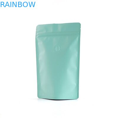 Gravure η μεταλλίνη εκτύπωσης τελειώνει τις τσάντες καφέ φερμουάρ φύλλων αλουμινίου αργιλίου με τη βαλβίδα