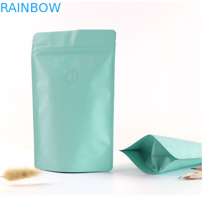 Gravure η μεταλλίνη εκτύπωσης τελειώνει τις τσάντες καφέ φερμουάρ φύλλων αλουμινίου αργιλίου με τη βαλβίδα