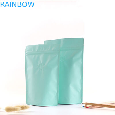 Gravure η μεταλλίνη εκτύπωσης τελειώνει τις τσάντες καφέ φερμουάρ φύλλων αλουμινίου αργιλίου με τη βαλβίδα