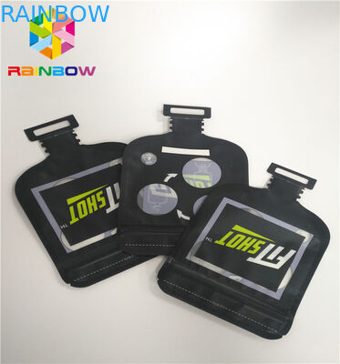 Καραμέλα που συσκευάζει τις ανώμαλες πλαστικές τσάντες συνήθειας μορφής με το φερμουάρ