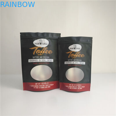 Η συνήθεια που τυπώθηκε τοποθέτησε την εδώδιμη συσκευασία τροφίμων καραμελών Mylar με το παράθυρο σε στρώματα