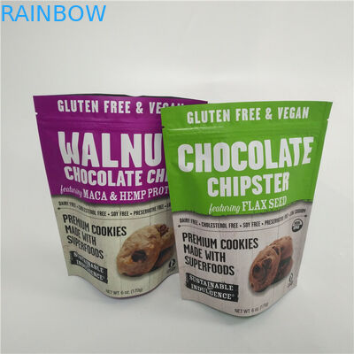 Πλαστική ψηφιακή τυπωμένη στάση συνήθειας γλυκών καραμελών επάνω στις σακούλες με την κορυφή φερμουάρ