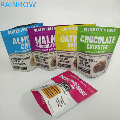 Πλαστική ψηφιακή τυπωμένη στάση συνήθειας γλυκών καραμελών επάνω στις σακούλες με την κορυφή φερμουάρ