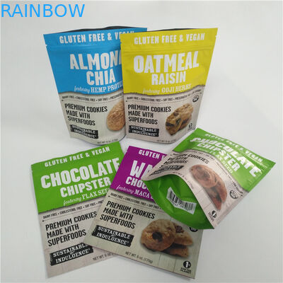 Πλαστική ψηφιακή τυπωμένη στάση συνήθειας γλυκών καραμελών επάνω στις σακούλες με την κορυφή φερμουάρ