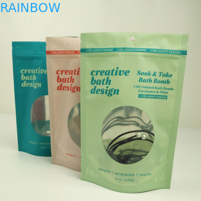 Ziplock απόδειξης μυρωδιάς Resealable στάση Mylar φύλλων αλουμινίου αργιλίου επάνω στις σακούλες με το παράθυρο