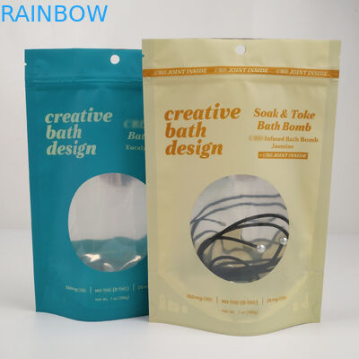 Ziplock απόδειξης μυρωδιάς Resealable στάση Mylar φύλλων αλουμινίου αργιλίου επάνω στις σακούλες με το παράθυρο