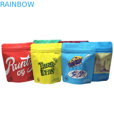 η συνήθεια σακουλών λουλουδιών ασφαλίστρου 3.5g 7g 14g 1oz 1lb τύπωσε τοποθετημένη σε στρώματα τη φύλλο αλουμινίου Ziplock απόδειξης μυρωδιάς Mylar συσκευάζοντας τσάντα