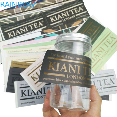 Το μοναδικό προσαρμοσμένο συγκολλητικό αδιάβροχο λογότυπο συνήθειας μπουκαλιών νερό τροφίμων αυτοκόλλητων ετικεττών τύπωσε την αυτοκόλλητη ετικέττα ετικετών