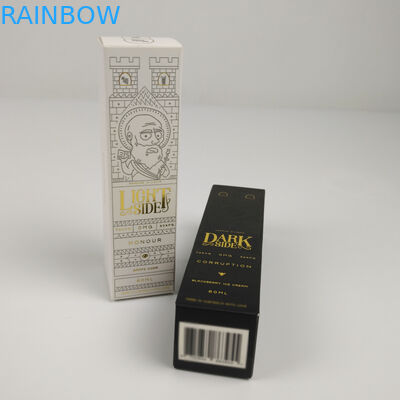 Το λογότυπο συνήθειας τύπωσε το ορθογώνιο στιλπνό πτυσσόμενο καλλυντικό συσκευάζοντας κιβώτιο εγγράφου για τα μπουκάλια φροντίδας δέρματος ορών ουσίας αρώματος