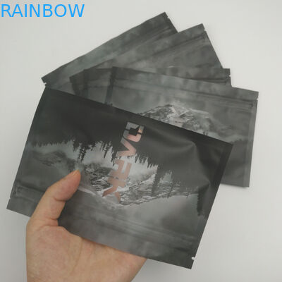 Καθαρίστε την μπροστινή πίσω συγκολλημένη με θερμότητα παράθυρο μυρωδιάς κλειδαριά φερμουάρ απόδειξης Resealable που συσκευάζει την αποθήκευση τρία δευτερεύουσα σφραγίδα Doypack τροφίμων Mylar