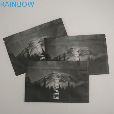 Καθαρίστε την μπροστινή πίσω συγκολλημένη με θερμότητα παράθυρο μυρωδιάς κλειδαριά φερμουάρ απόδειξης Resealable που συσκευάζει την αποθήκευση τρία δευτερεύουσα σφραγίδα Doypack τροφίμων Mylar