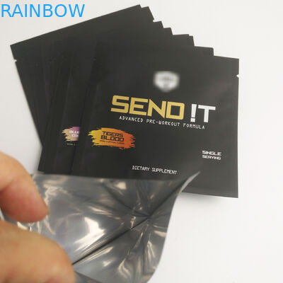 Ο χρυσός τύπωσε το καλλυντικό σφραγισμένο φύλλο αλουμινίου αργιλίου σακουλιών μεγέθους τσαντών μικρό που το πλαστικό πρόχειρο φαγητό συγκολλά τρεις δευτερεύουσες τσάντες σφραγίδων με θερμότητα