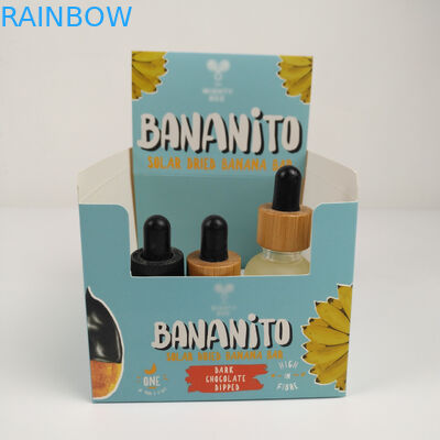 Συνήθεια που διπλώνει το κιβώτιο επίδειξης δακρυ'ων χαρτοκιβωτίων χαρτονιού μακριά, ζαρωμένο συσκευάζοντας κιβώτιο εγγράφου πρόχειρων φαγητών χαρτονιού PDQ αντίθετο λιανικό