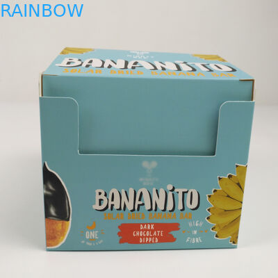 Συνήθεια που διπλώνει το κιβώτιο επίδειξης δακρυ'ων χαρτοκιβωτίων χαρτονιού μακριά, ζαρωμένο συσκευάζοντας κιβώτιο εγγράφου πρόχειρων φαγητών χαρτονιού PDQ αντίθετο λιανικό