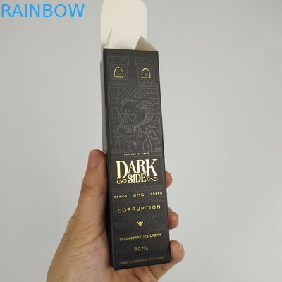 Συνήθειας χονδρικό πτυσσόμενο μικρό μαύρο πολυτέλειας καυτό σφράγισης χρυσό φύλλων αλουμινίου κιβώτιο εγγράφου δώρων καλλυντικό συσκευάζοντας