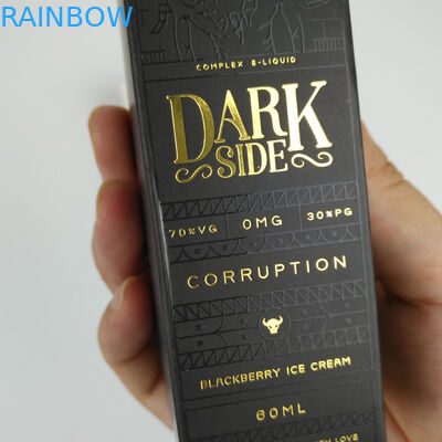 Συνήθειας χονδρικό πτυσσόμενο μικρό μαύρο πολυτέλειας καυτό σφράγισης χρυσό φύλλων αλουμινίου κιβώτιο εγγράφου δώρων καλλυντικό συσκευάζοντας